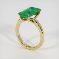 4.00 Ct. Emerald Ring, 18K Yellow Gold 2
