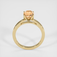 1.62 Ct. Peach Sapphire Ring, 18K Yellow Gold 3