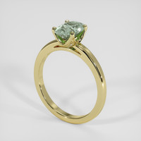 1.55 Ct. Green Sapphire Ring, 18K Yellow Gold 2
