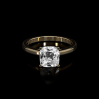 2.06 Ct. White Sapphire Ring, 18K Yellow Gold 1