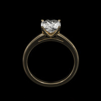 2.06 Ct. White Sapphire Ring, 18K Yellow Gold 3