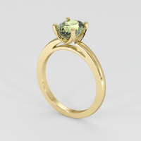 1.70 Ct. Yellowish Green Sapphire Ring, 18K Yellow Gold 2