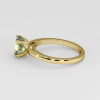 1.70 Ct. Yellowish Green Sapphire Ring, 18K Yellow Gold 4