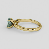 1.71 Ct. Green Sapphire Ring, 18K Yellow Gold 4