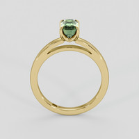 1.37 Ct. Green Sapphire Ring, 18K Yellow Gold 3