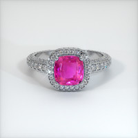 2.44 Ct. Pink Sapphire Ring, Platinum 950 1
