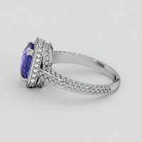 2.39 Ct. Purplish Blue Sapphire Ring, Platinum 950 4
