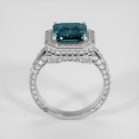 5.03 Ct. Bluish Green Sapphire Ring, Platinum 950 3