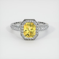 3.05 Ct. Yellow Sapphire Ring, Platinum 950 1