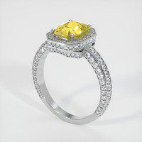 3.05 Ct. Yellow Sapphire Ring, Platinum 950 2