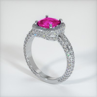 2.44 Ct. Pink Sapphire Ring, 10K White Gold 2