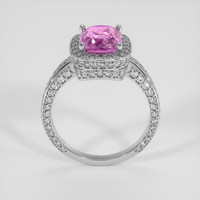 4.09 Ct. Pink Sapphire Ring, 14K White Gold 3