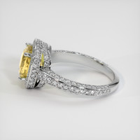 3.17 Ct. Yellow Sapphire Ring, 14K White Gold 4