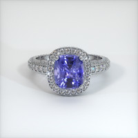 3.00 Ct. Color Change Sapphire Ring, 18K White Gold 1
