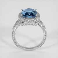 5.60 Ct. Blue Spinel Ring, 18K White Gold 3