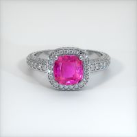 2.44 Ct. Sapphire Ring, 18K White Gold 1