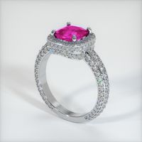 2.44 Ct. Sapphire Ring, 18K White Gold 2