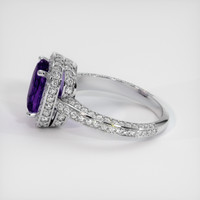 4.07 Ct. Color Change Sapphire Ring, 18K White Gold 4