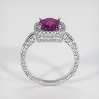 3.07 Ct. Purple Sapphire Ring, 18K White Gold 3