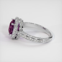 3.07 Ct. Purple Sapphire Ring, 18K White Gold 4