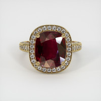 7.02 Ct. Ruby Ring, 18K Yellow Gold 1