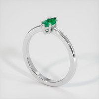 0.25 Ct. Emerald Ring, Platinum 950 2