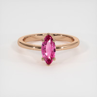 0.90 Ct. Sapphire Ring, 14K Rose Gold 1