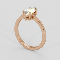 1.26 Ct. Yellow Sapphire Ring, 18K Rose Gold 2