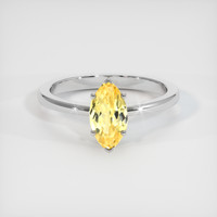 2.11 Ct. Yellow Sapphire Ring, 14K White Gold 1