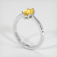 2.11 Ct. Yellow Sapphire Ring, 14K White Gold 2