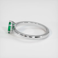 0.25 Ct. Emerald Ring, 18K White Gold 4