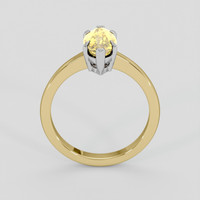 2.01 Ct. Orangish Yellow Sapphire Ring, 14K White & Yellow 3