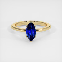 2.04 Ct. Blue Sapphire Ring, 10K Yellow Gold 1