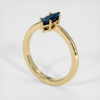 0.87 Ct. Sapphire Ring, 14K Yellow Gold 2