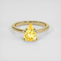 1.84 Ct. Orangish Yellow Sapphire Ring, 14K Yellow Gold 1