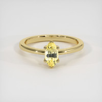 0.59 Ct. Yellow Sapphire Ring, 14K Yellow Gold 1