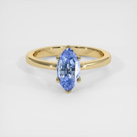 2.01 Ct. Blue Sapphire Ring, 14K Yellow Gold 1
