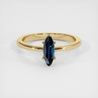 0.87 Ct. Sapphire Ring, 18K Yellow Gold 1