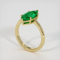 2.97 Ct. Emerald Ring, 18K Yellow Gold 2