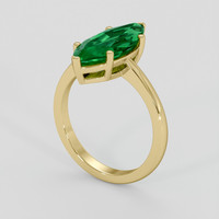3.07 Ct. Emerald Ring, 18K Yellow Gold 2