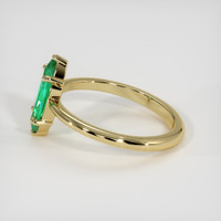 1.00 Ct. Emerald Ring, 18K Yellow Gold 4