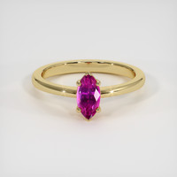 0.78 Ct. Sapphire Ring, 18K Yellow Gold 1
