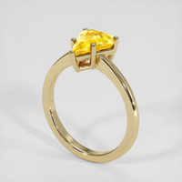 1.84 Ct. Orangish Yellow Sapphire Ring, 18K Yellow Gold 2