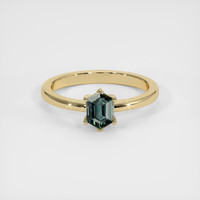 0.79 Ct. Sapphire Ring, 18K Yellow Gold 1
