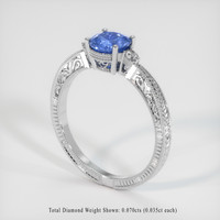 0.97 Ct. Sapphire Ring, Platinum 950 2