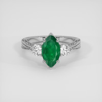 1.40 Ct. Emerald Ring, Platinum 950 1