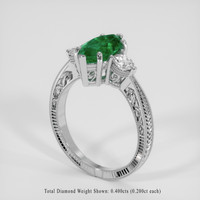 1.40 Ct. Emerald Ring, Platinum 950 2