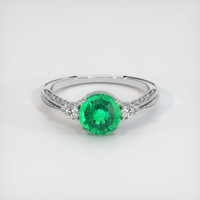 1.08 Ct. Emerald Ring, Platinum 950 1