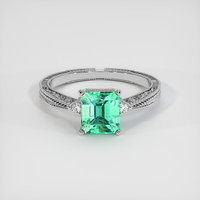 1.46 Ct. Emerald Ring, Platinum 950 1