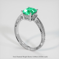 1.46 Ct. Emerald Ring, Platinum 950 2